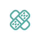 teal icon of a bandage