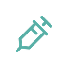 teal icon of a vaccine