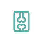 teal icon of an x-ray